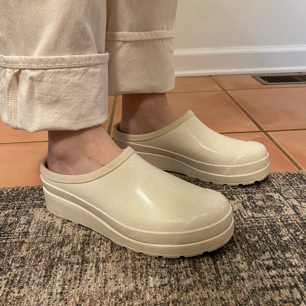 Rare Glitter Hunter x Free People Starcloud Rain Clogs
